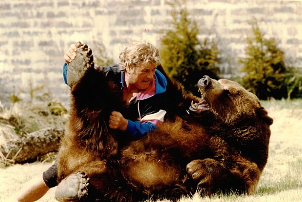 Hercules the Grizzly Bear owned by Andy Robin and wife Maggie Robin European Brown Bear